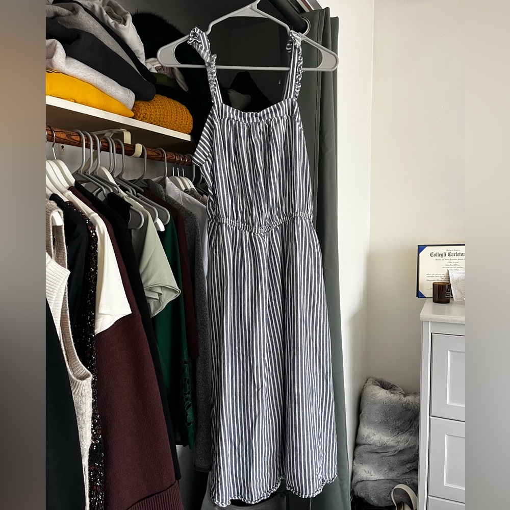 OLD NAVY blue and white the striped dress SIZE S PETITE